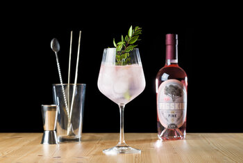 Opskrift og fremgangsmåde for Pigskin Pink Tonic Cocktail