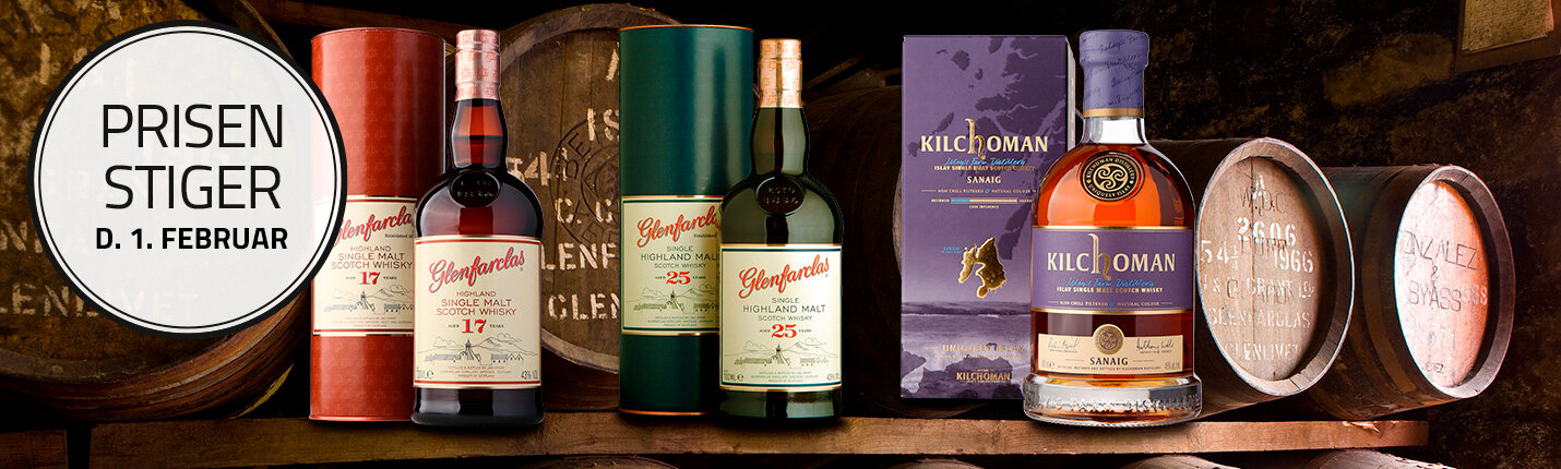 whisky, whiskey, glenfarclas, kilchoman sanaig, spiritus, skotland