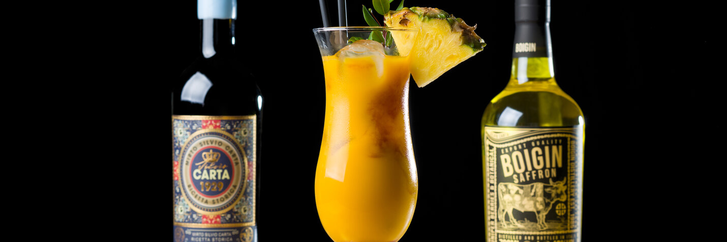 Opskrift og fremgangsmåde for Tropical Sun D. Cocktail