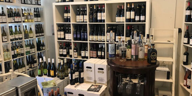 Inde i butikken