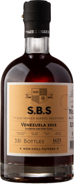 S.B.S Venezuela rom 2012, Ruby Port finish, 52%, 70 cl