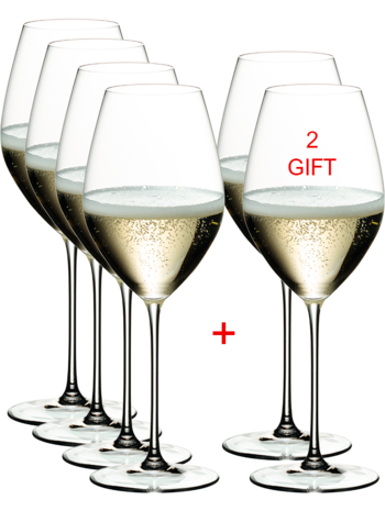 Veritas Pay 4 Get 6 Champagne Value Set 5449/28-22 , 1 stk = 6 glas