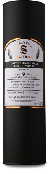 Signatory "Highland Park"Whitlaw Single Cask 9 år, 58,7% 70 cl