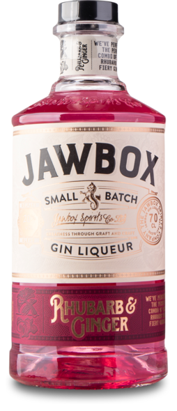 Jawbox Gin Liqueur 20%, Rhubarb & Ginger, 70 cl
