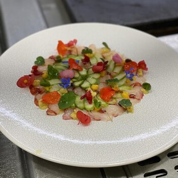 opskrift, fremgangsmåde, tilberedning, mad, vin, rejecarpaccio