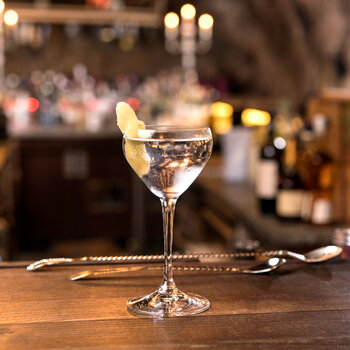 drink, cocktail, riedel, gin, vodka, vermouth, vesper martini, martini, opskrift, drinksopskrift