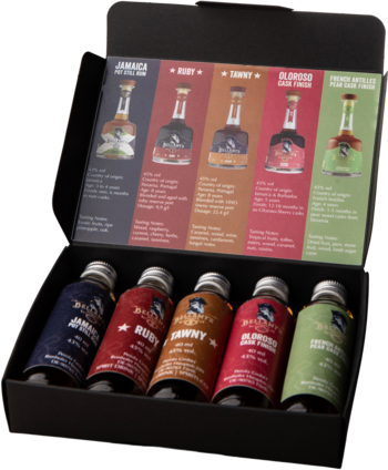 Rum Tasting Box 43,8%, 5x4 cl