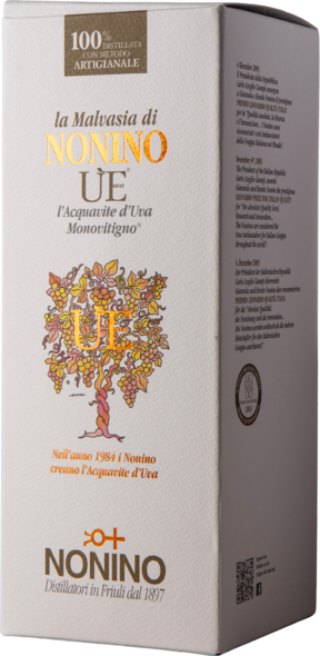 Grappa Ue Acquavite d´uva La Malvasia 38%, 70 cl