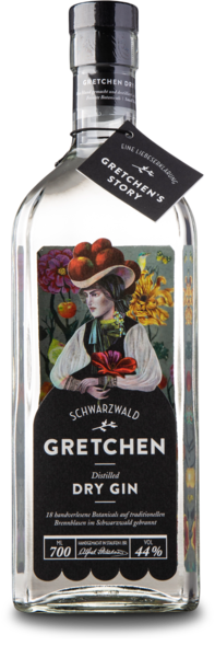 Gretchen Schwarzwald Distilled Dry Gin 44%, 70 cl