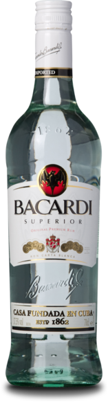 Bacardi White 37,5%, 70 cl