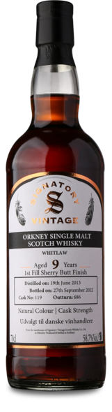 Signatory "Highland Park"Whitlaw Single Cask 9 år, 58,7% 70 cl