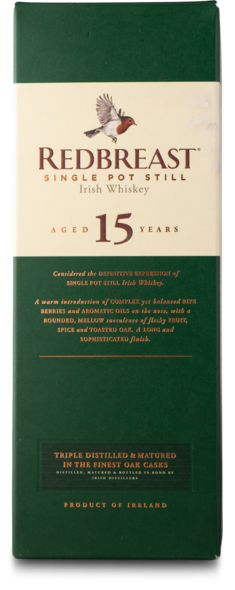 Redbreast Irish Whisky 15 Years, 46%, 70 cl