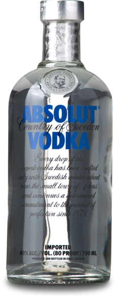 Absolut Vodka Blå 40%, 70 cl