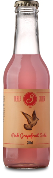 Three Cent Pink Grape Sodavand, 20 cl, 24 stk. pr. kasse