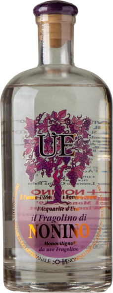Grappa Ue Acquavite d´uva Fragolino 38%, 70 cl