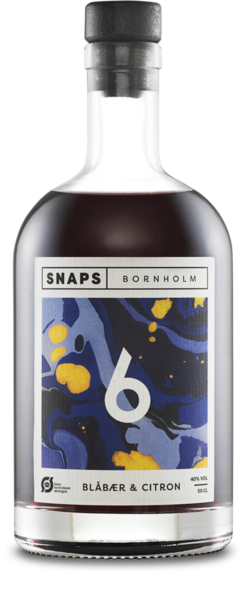 Snaps Bornholm No. 6 Blåbær & Citron 40%, 50 cl