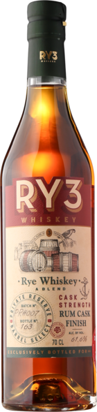 Ry3 Whiskey Rum Cask Strength 61,6%, 70 cl