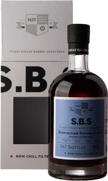 S.B.S Dominican Republic 2013, Bourbon & port cask 52,5%, 70 cl