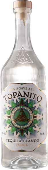 Topanito Tequila 100% Agave Blanco Fuerte, 50%, 70 cl