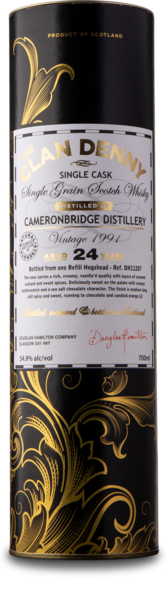 1991 Cameronbridge 24 år Grain whisky, 54,9%, 70 cl
