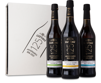 Lustau 125th anniversary 3 x 50 cl i gaveæske