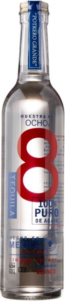Ocho Blanco Plata La Mesa Tequila 40%, 50 cl