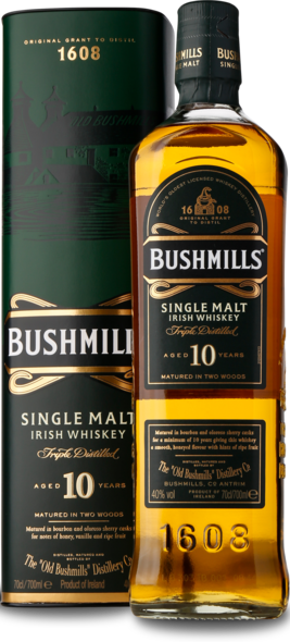 Bushmills 10 Years 40%, 70 cl