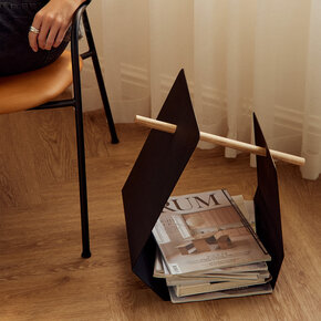 Edge Magazine Holder, Metal/Egetræ