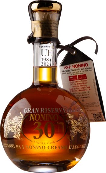 Grappa Acquavite d´uva Ue cru Verduzzo Riserva 30 år 43%, 70 cl