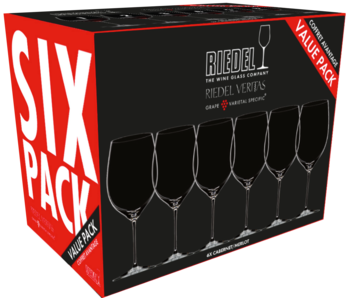 Riedel Veritas Pay 4 Get 6 Cabernet/Merlot Value Set 5449/0-22 , 1 stk = 6 glas