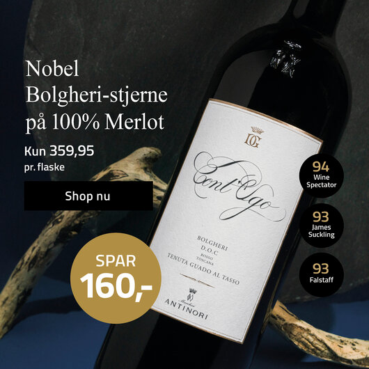 Nobel Bolgheri-stjerne på 100% Merlot