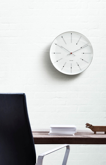 Arne Jacobsen Roman Vægur Ø21 cm. Hvid/Sort