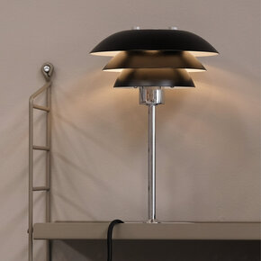 DL16 Bordlampe, 25 cm Sort