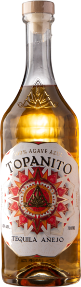 Topanito Tequila 100% Agave Anejo10 40%, 70 cl