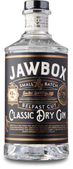 Jawbox Belfast Dry Gin, 43%, 70 cl