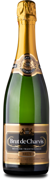 Brut de Charvis Cremant Blanc, Vin Mousseux Methode Traditionelle AOP