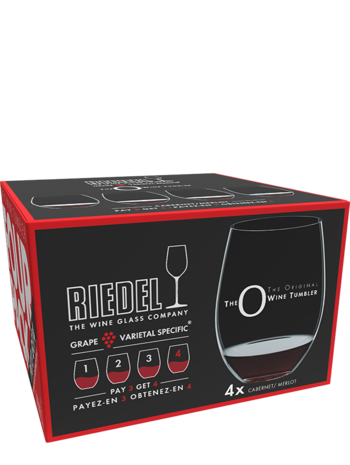 Riedel O Wine Tumbler Cabernet (Value Pack - Buy 3 Get 4) 7414/0, 4 glas